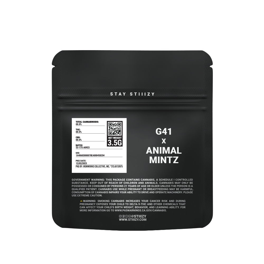 - G41 X ANIMAL MINTZ - 3.5G Black Label Mylar