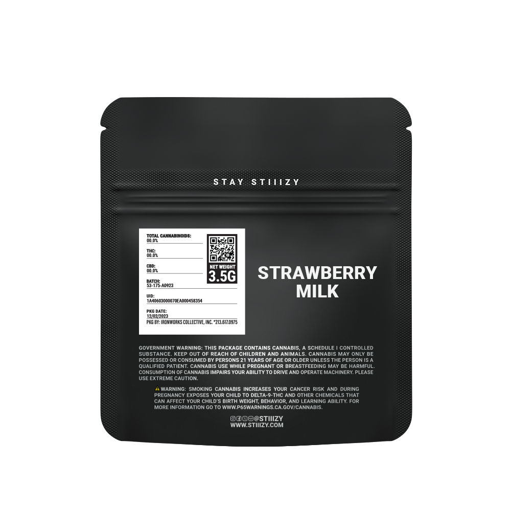- STRAWBERRY MILK - 3.5G Black Label Mylar