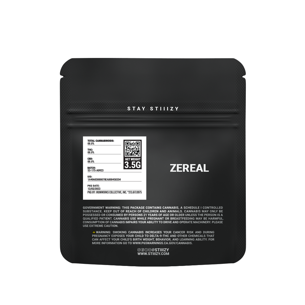 - ZEREAL - 3.5G Black Label Mylar