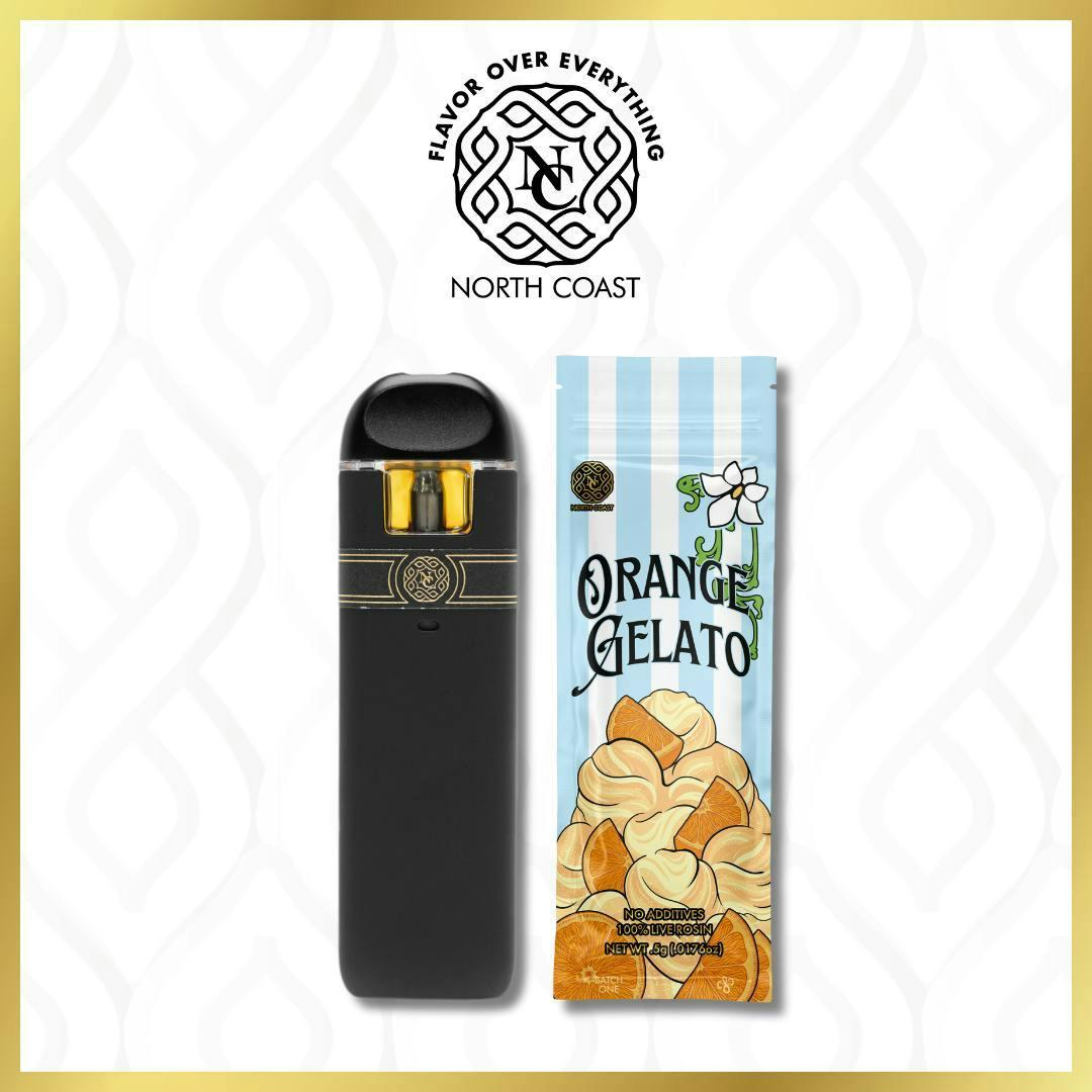 North Coast Orange Gelato Rosin Disposable Pod .5g