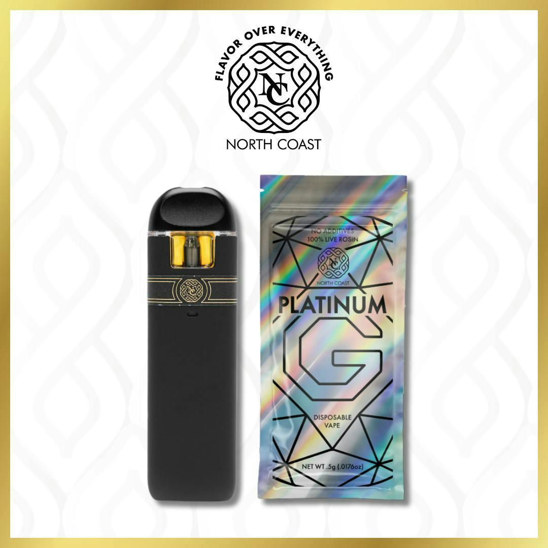 North Coast Platinum G Rosin Disposable Pod .5g