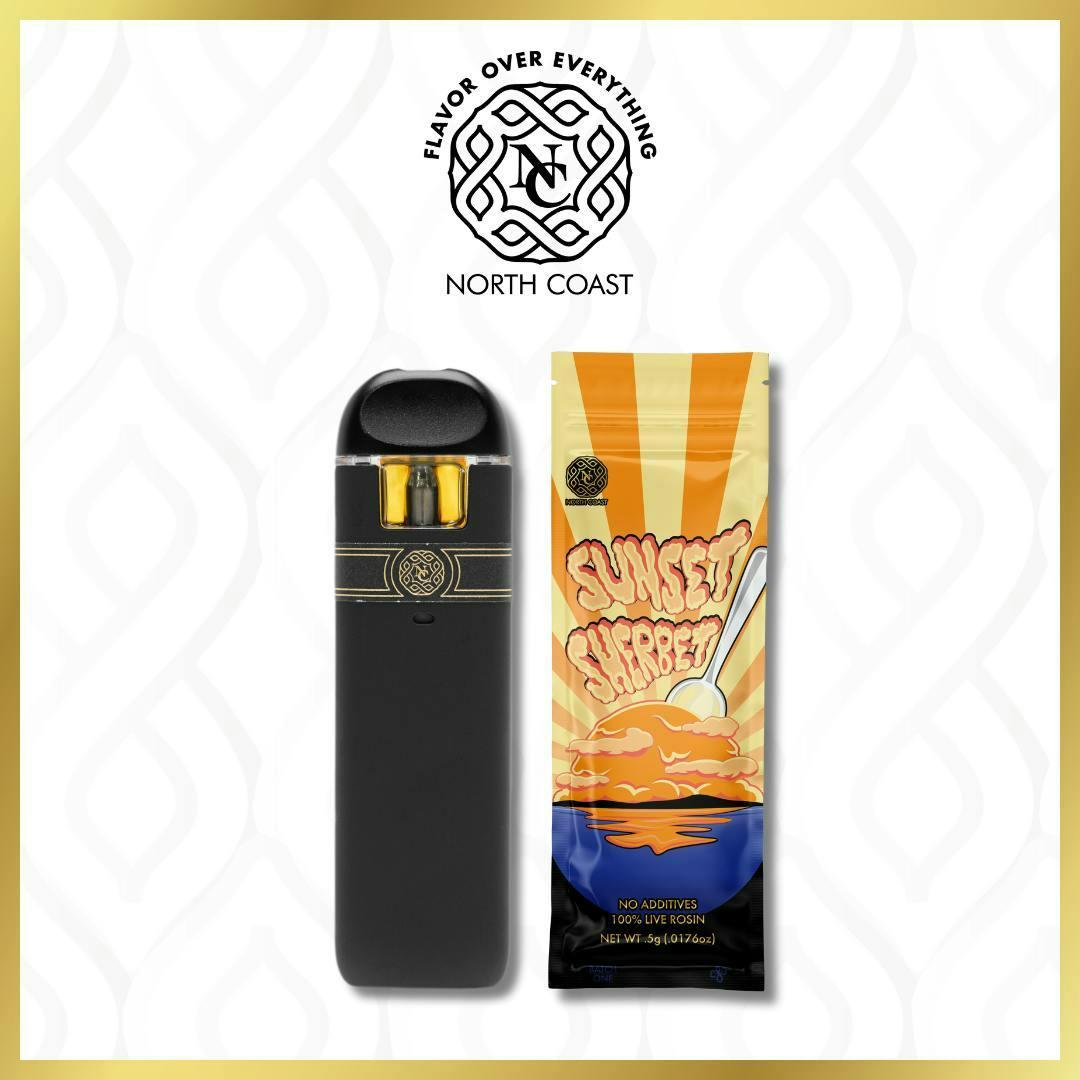 North Coast Sunset Sherbet Rosin Disposable Pod .5g