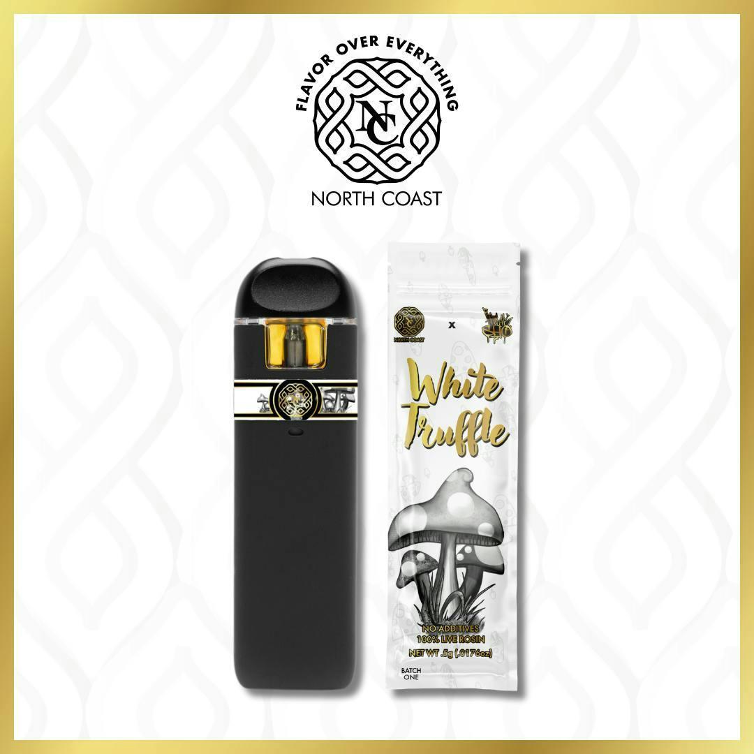 North Coast x Freaksho White Truffle Rosin Disposable Pod .5g Tier 2