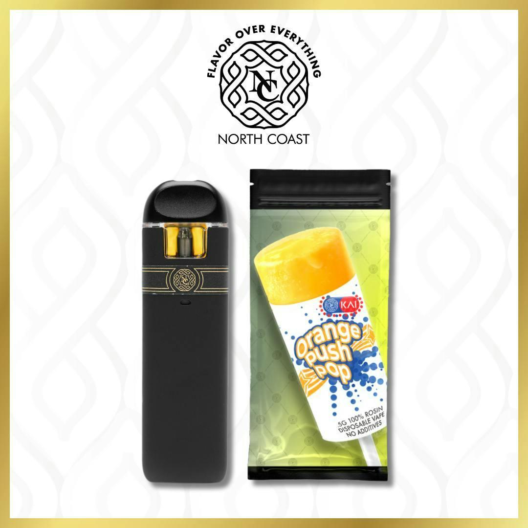 North Coast x KAI Orange Push Pop Rosin Disposable Pod .5g