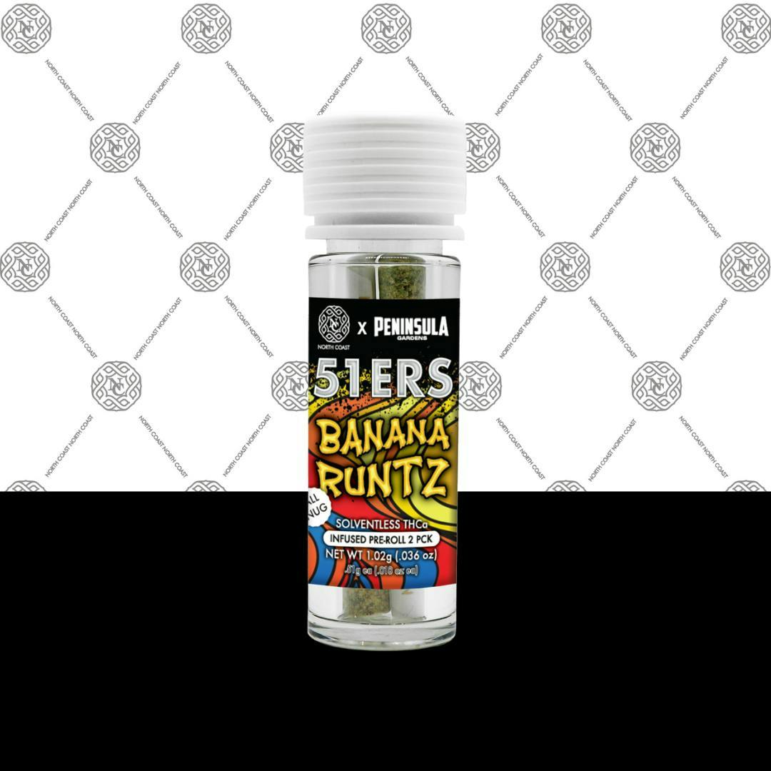 North Coast x Peninsula Gardens Banana Runtz 51ers 1.02g