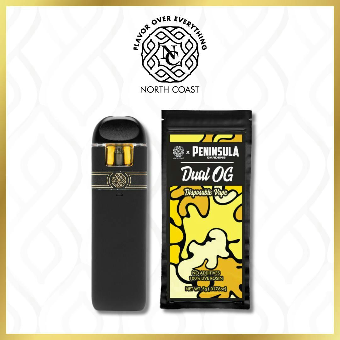 North Coast x Peninsula Gardens Dual OG Rosin Disposable Pod .5g