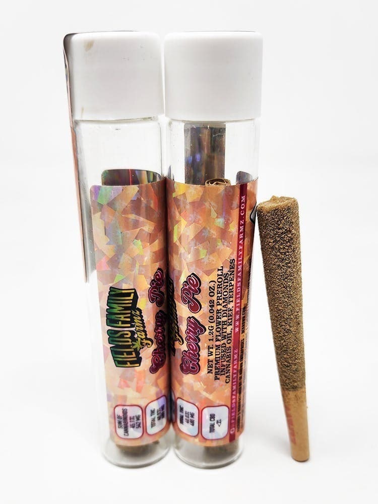 Chery Pie Single 1.2g Diamonds, Kief, Oil, and Terpenes Infused Pre Roll