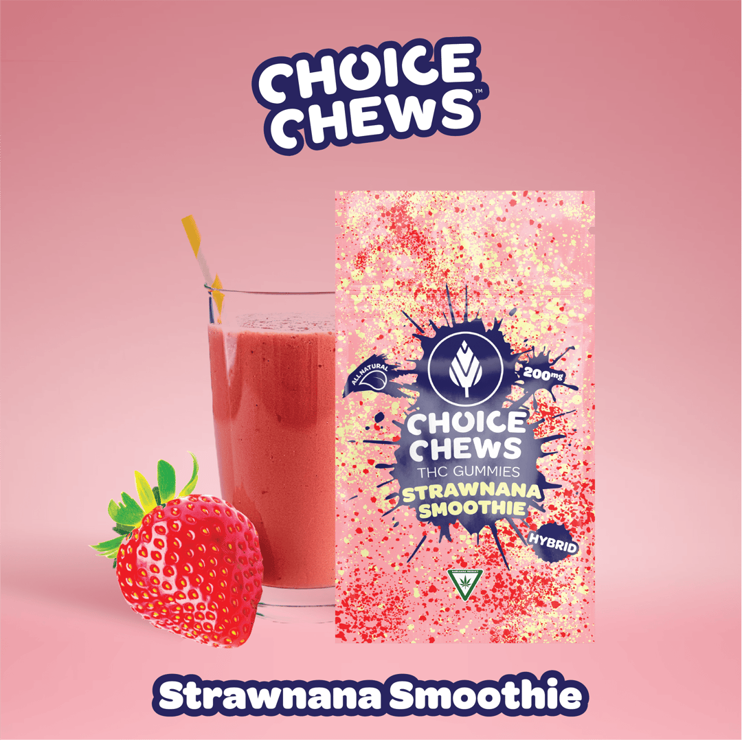 Choice Chews - Strawnana Smoothie Gummies (Hybrid) - 200mg