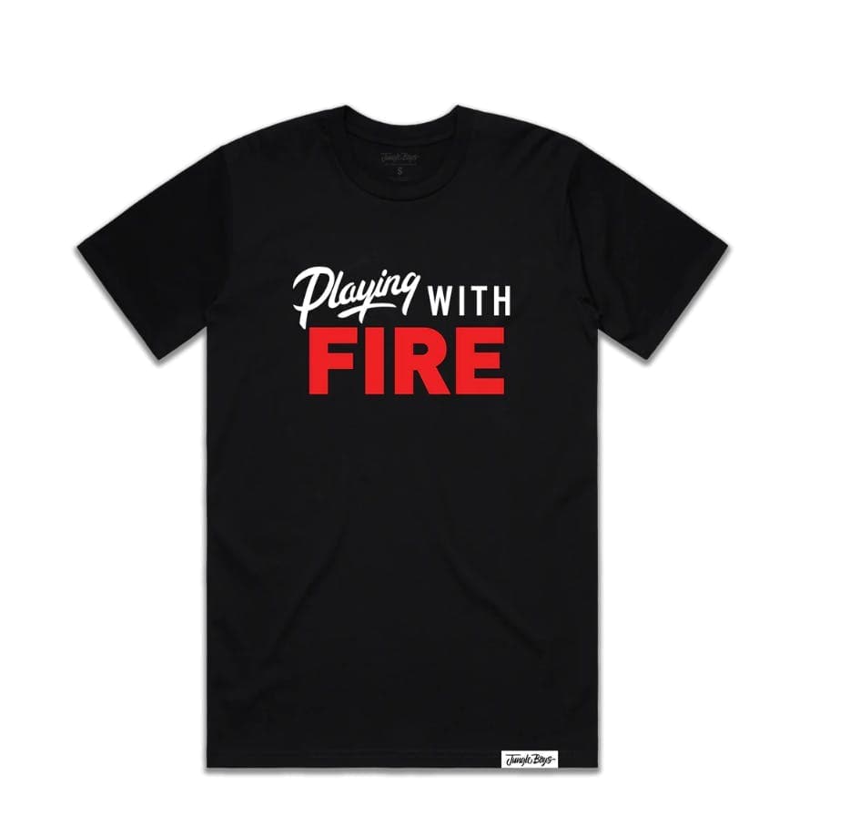 Jungle Boys Clothing | Playing With Fire Tee - Large (Black)