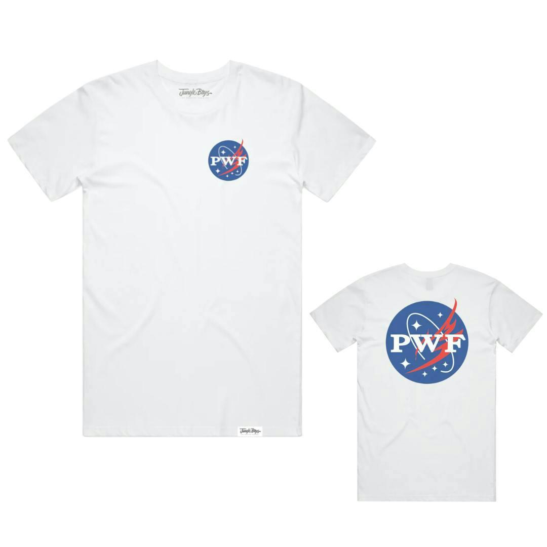 Jungle Boys Clothing | PWF Orbit Tee - Medium (White)