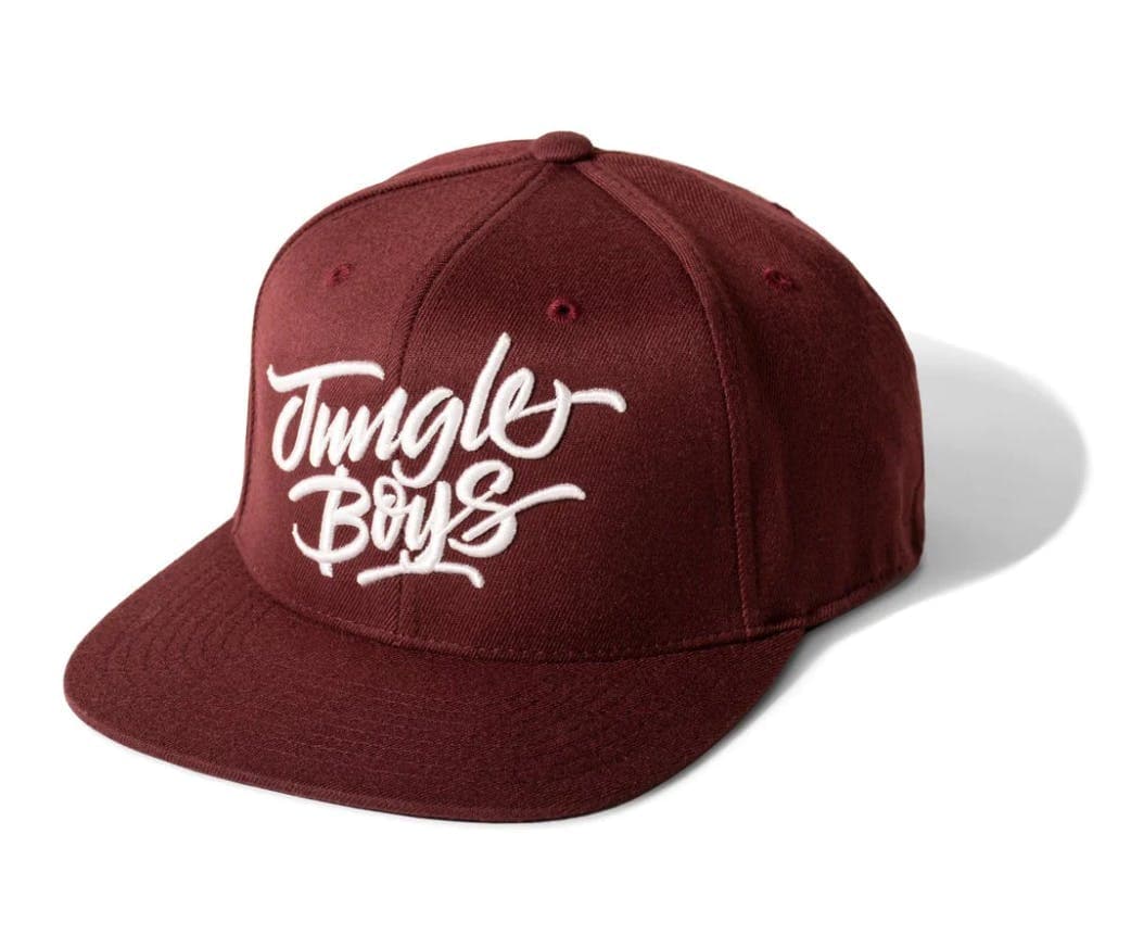 Jungle Boys Clothing | Stacked Snapback (Maroon/White)