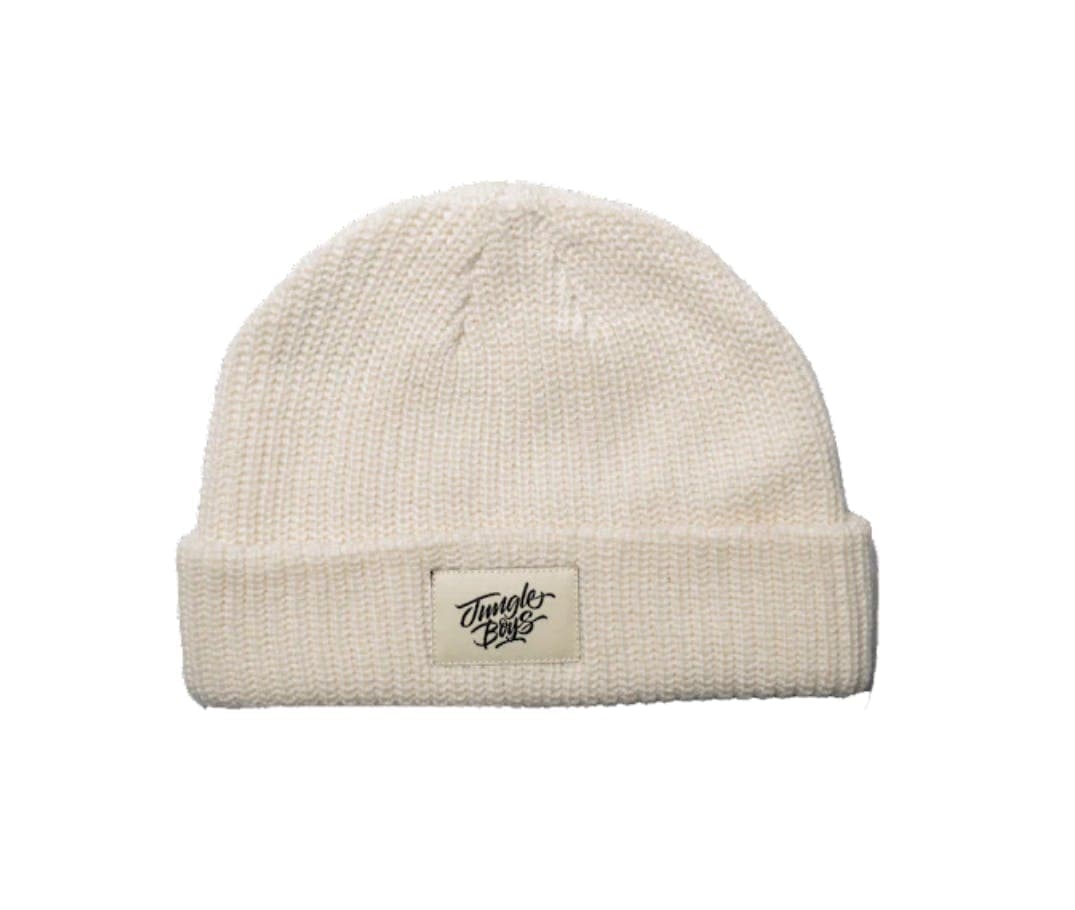 Jungle Boys Clothing | Stacked Woven Beanie (Ecru/Black)