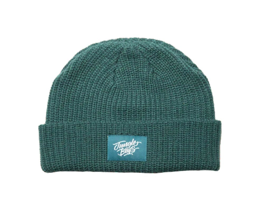 Jungle Boys Clothing | Stacked Woven Beanie (Jade/White)