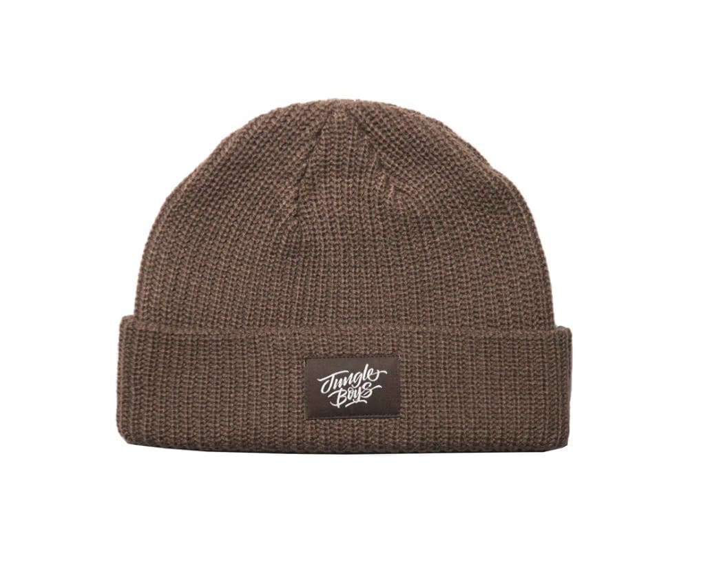 Jungle Boys Clothing | Stacked Woven Beanie (Walnut/White)