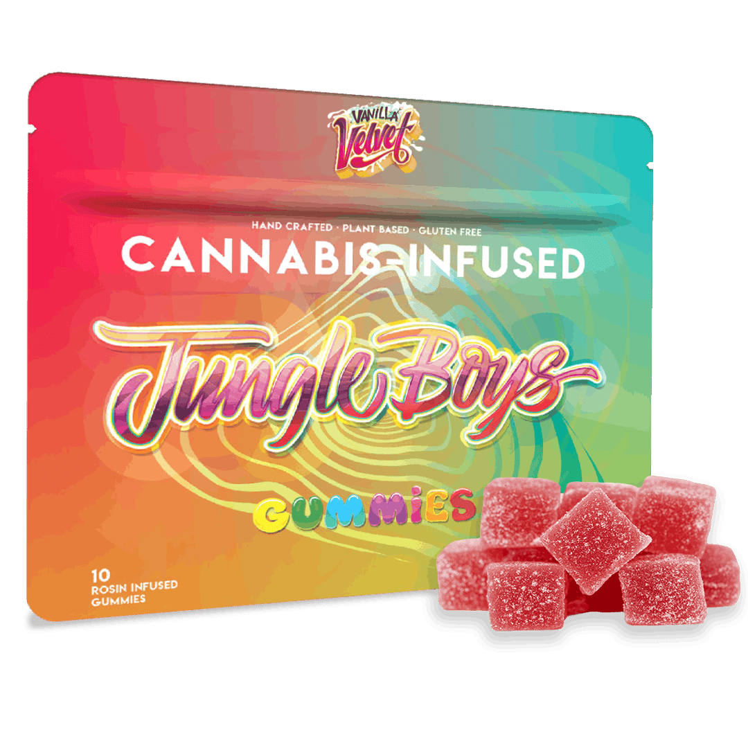 Jungle Boys | Vanilla Velvet (Raspberry Lychee) - 100mg Rosin Gummies