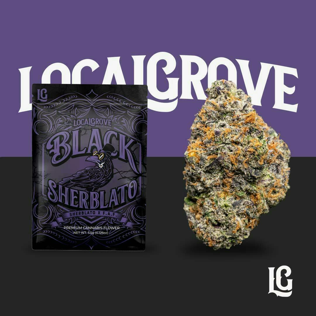Local Grove Prepackaged Flower | Black Sherblato | 3.5G