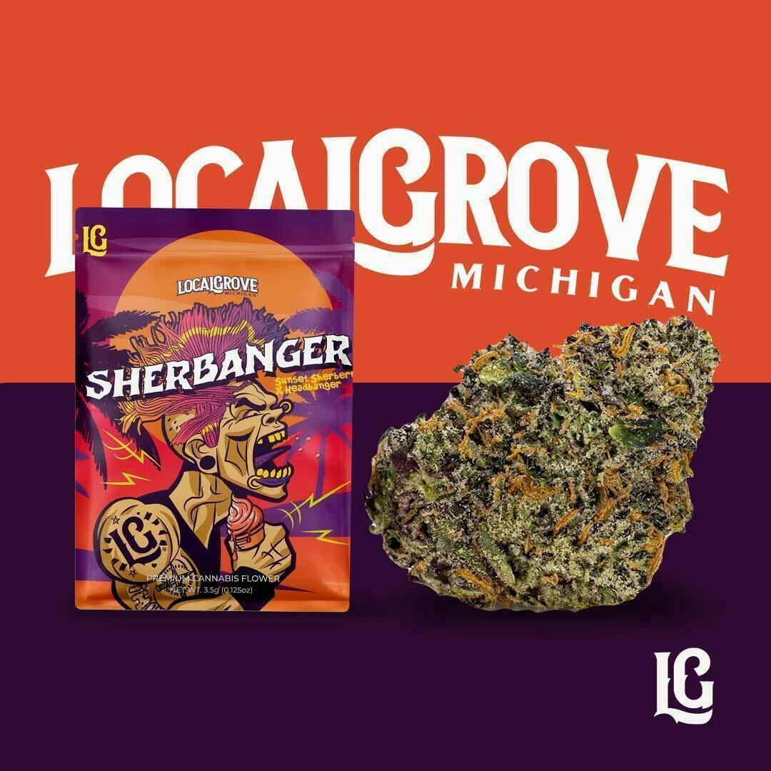 Local Grove Prepackaged Flower | Sherbanger | 3.5G