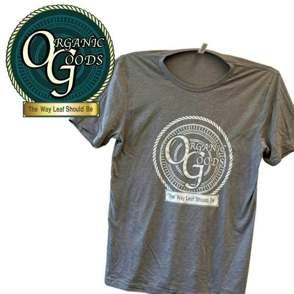 Organic Goods NEW Gray with White Logo T-Shirt
