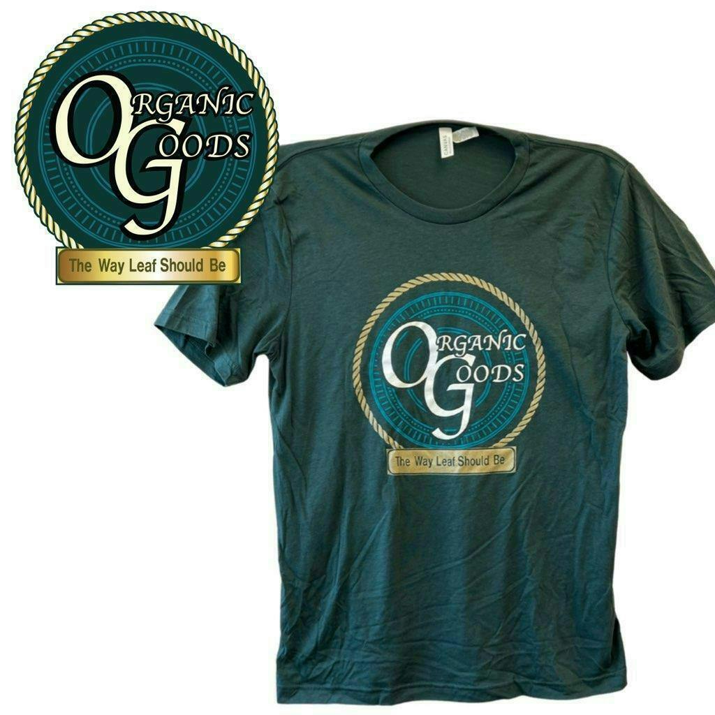 Organic Goods NEW Green with 3 Color Logo T-Shirt