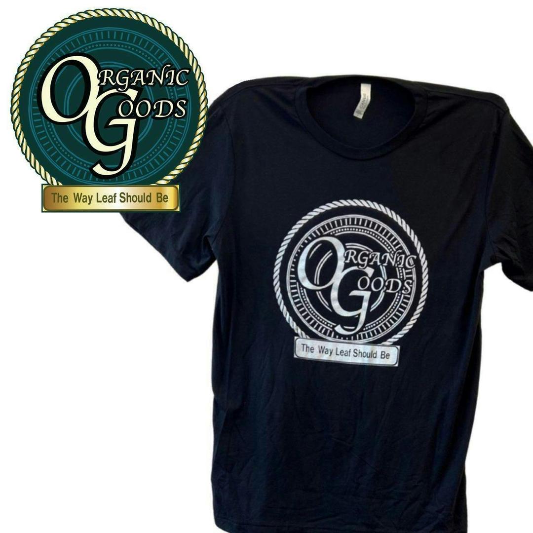 Organic Goods NEW Black with White Logo T-Shirt