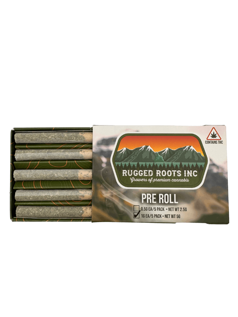 Rugged Roots - Heavy D 1g Pre Roll 5 Pack 5g