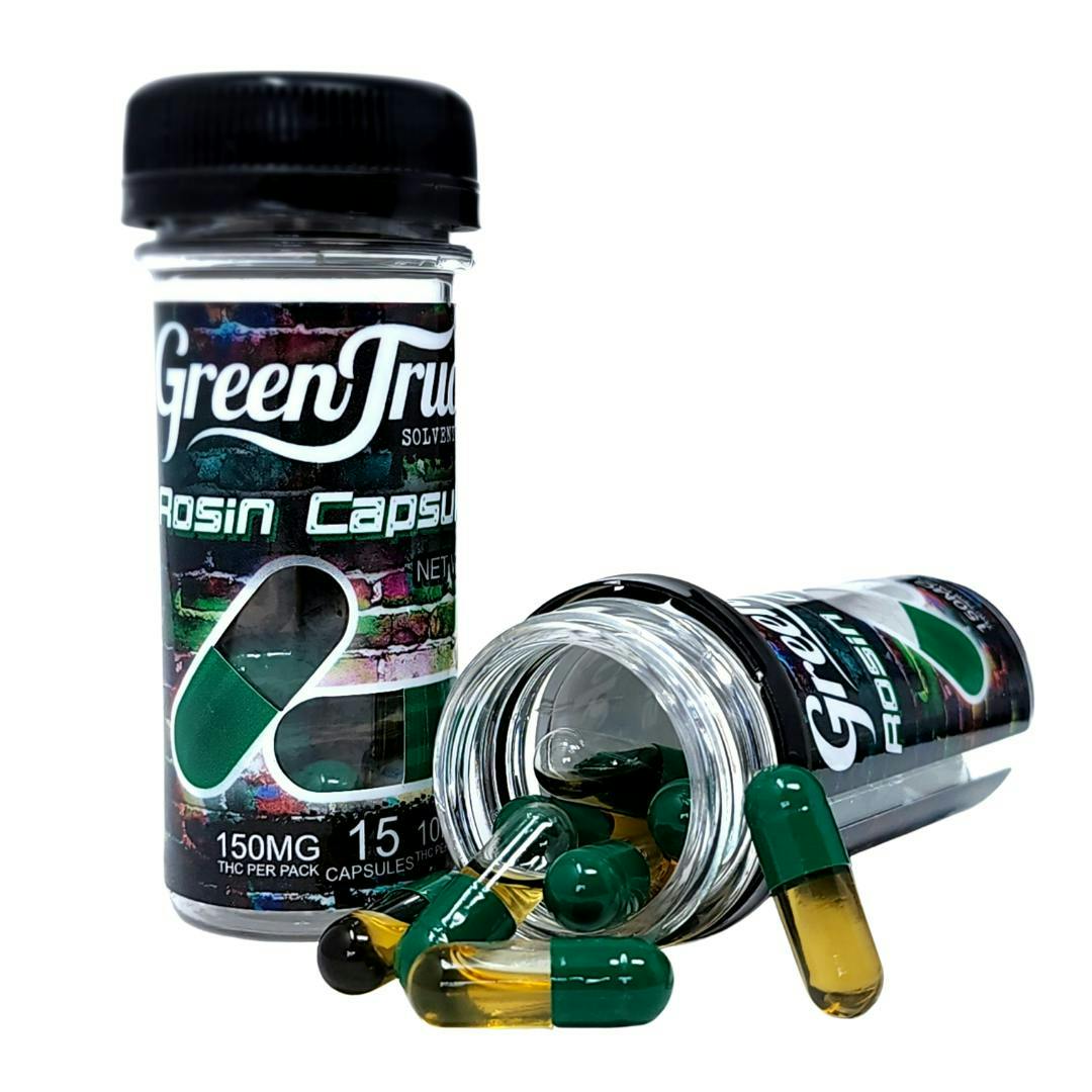 10 MG Rosin THC MCT Oil Capsules (150 MG), 15 Count