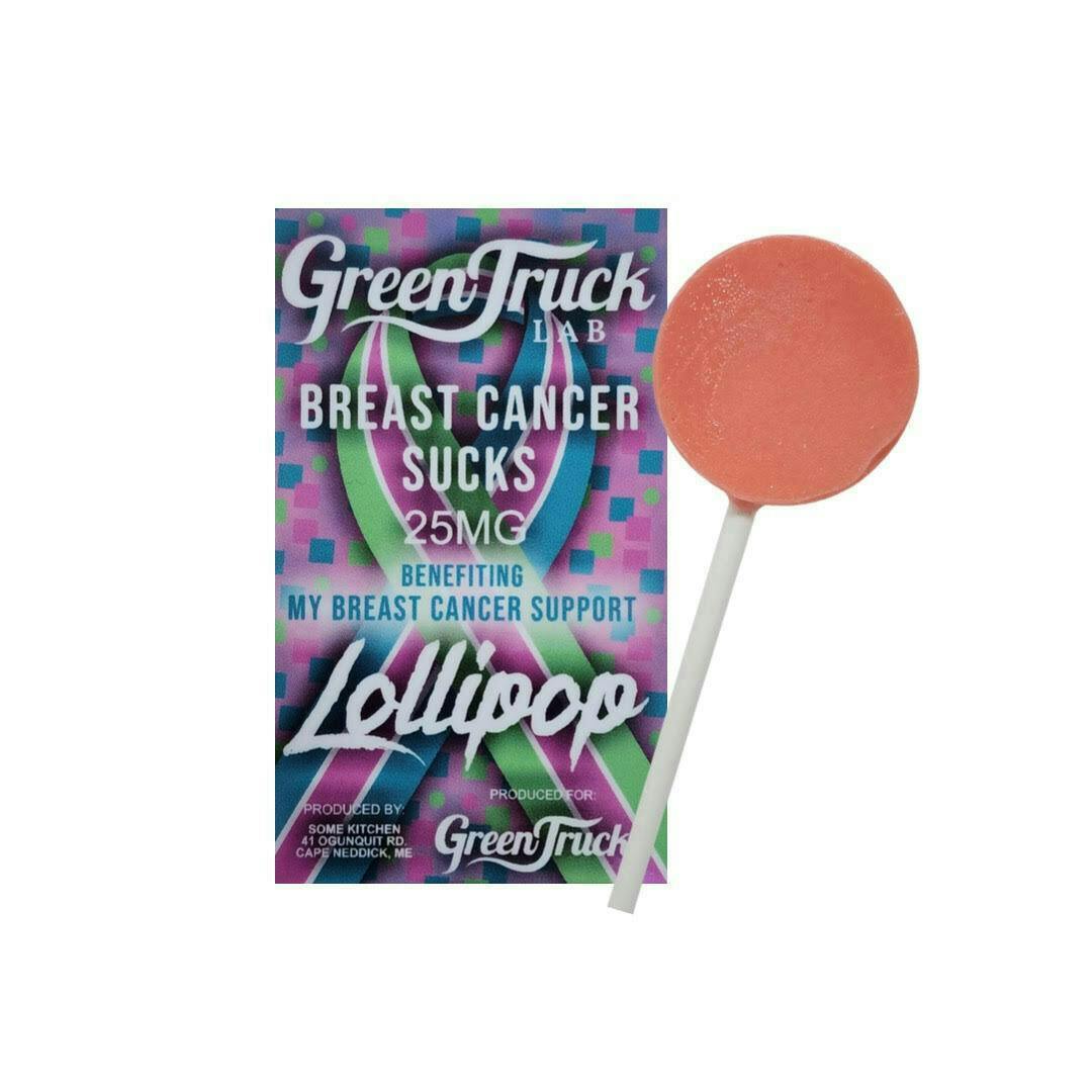 Premium Cannabis Lollipop - *Sugar Free* Breast Cancer Sucks (25 MG)