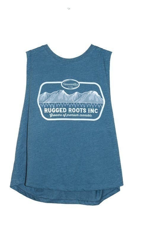 Rugged Roots - Faded Blue Crop Top (Small)