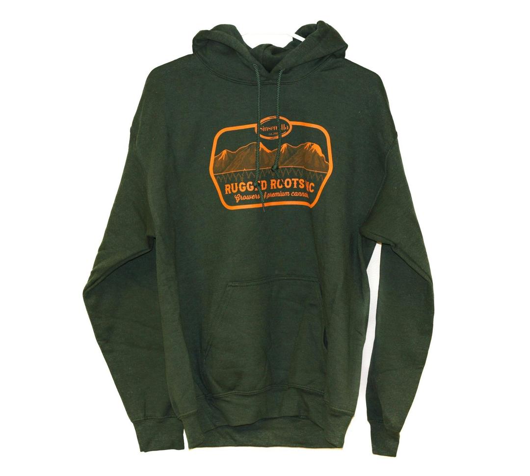 Rugged Roots - Hoodie (Green and Orange) {XX Large}