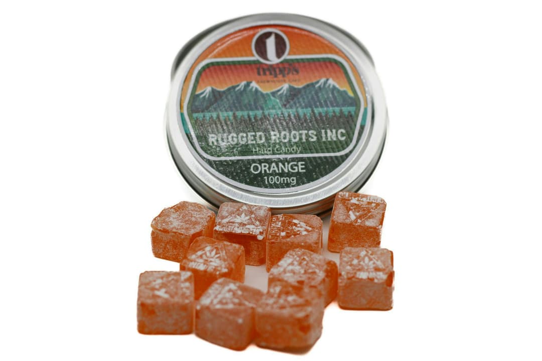 Rugged Roots - Orange 100mg Hard Sweets