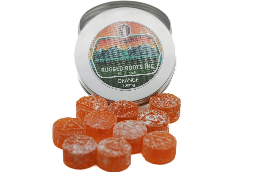 Rugged Roots - Orange 300mg Hard Sweets