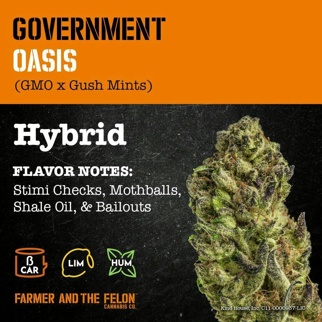 Farmer and the Felon | Flower Government Oasis 1/8oz