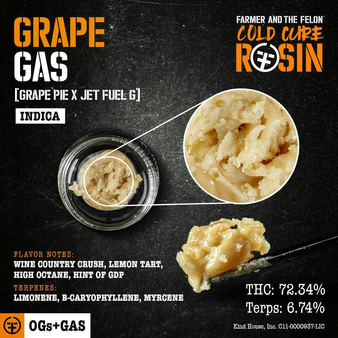 Farmer and the Felon | Grape Gas - Cold Cure Rosin 1G