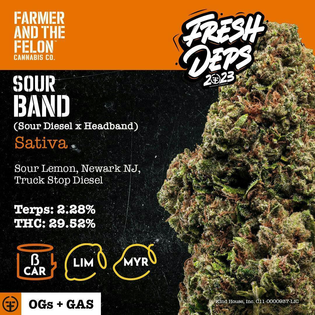 Farmer and the Felon | Flower Sour Band 1/8oz