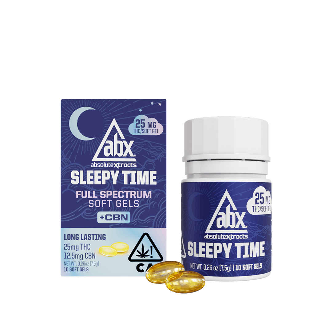 ABX - 25mg Sleepy Time Solventless + CBN Soft Gels - 10ct