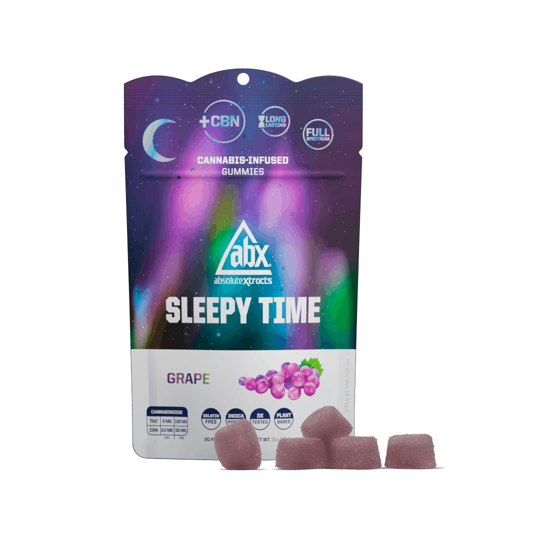ABX - Grape Sleepy Time Solventless + CBN Gummies - 100mg