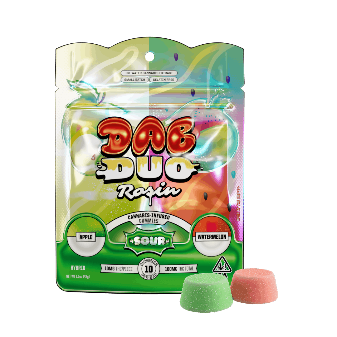 ABX - Sour Apple + Watermelon Dab Duos Rosin Gummies - 100mg
