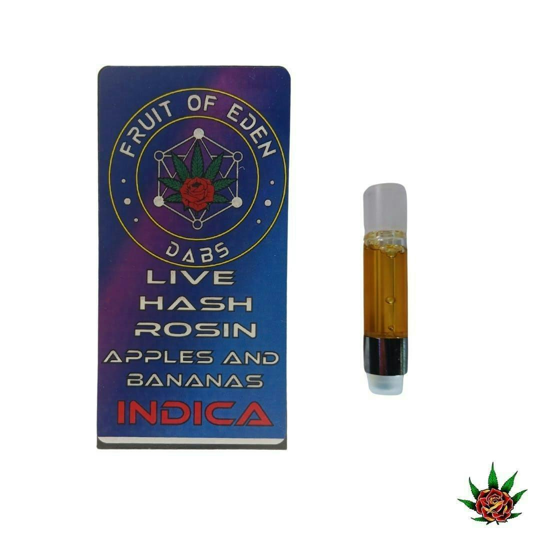 Eden Rose Live Hash Rosin Cart 1g - Apples & Bananas (Indica)