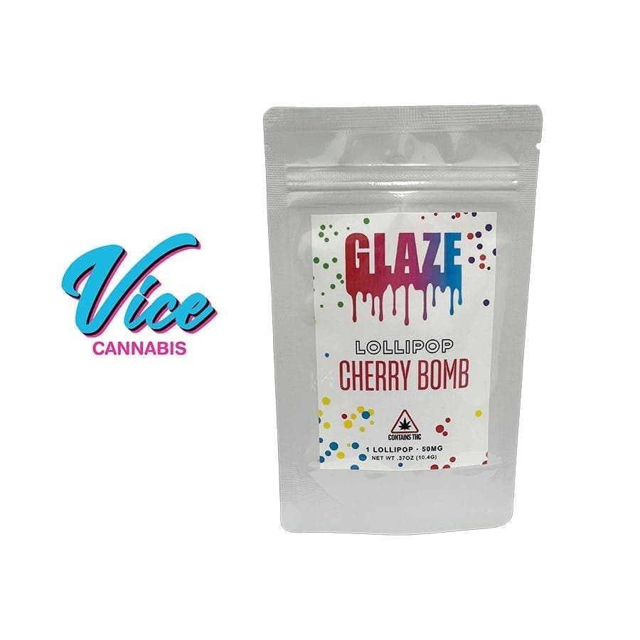 Glaze Lollipop Cherry Bomb: 50mg