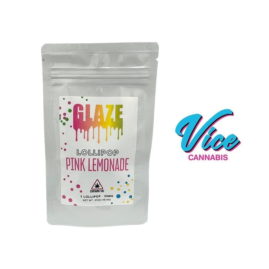 Glaze Lollipop Pink Lemonade: 50mg
