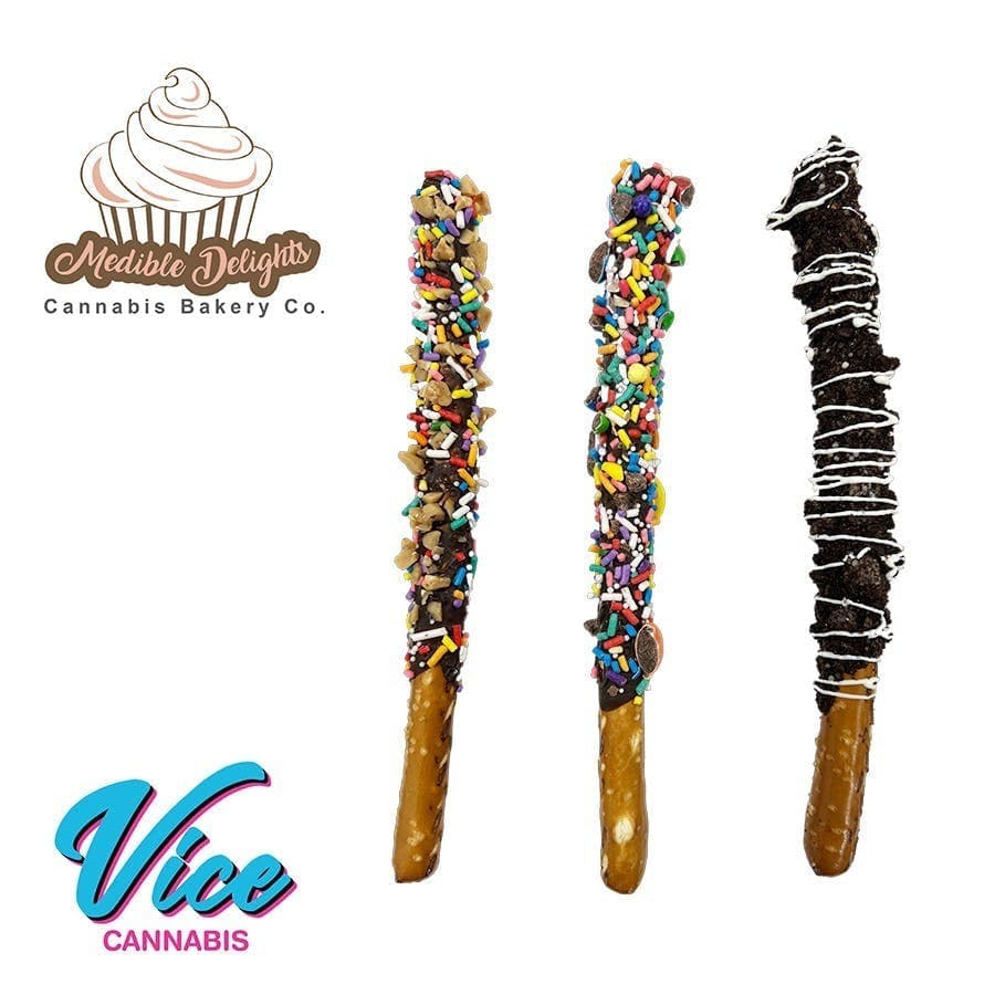 Medible Delights: Chocolate Dipped Pretzel 25mg