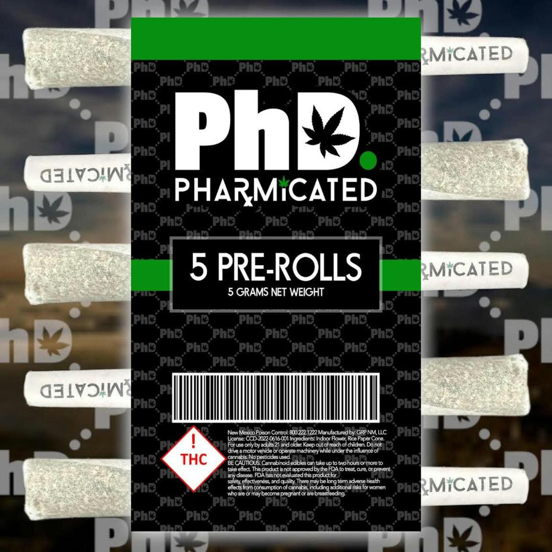 PhD 5-1g Pre-Roll Box - Green Crack (S)