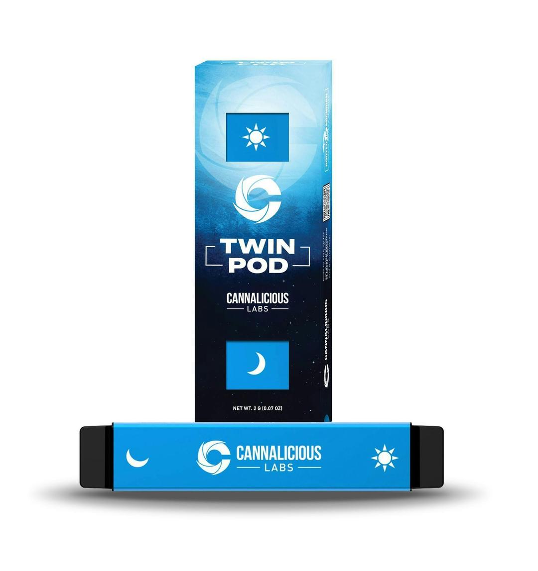 Twin Pod Vape Cart: Indica/Hybrid - Strawberry Trainwreck/Cookies 'N Cream