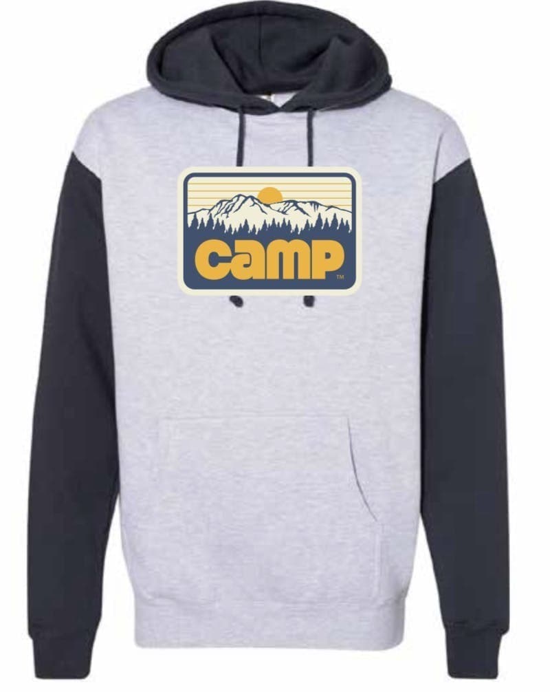 CAMP Badge Hoodie Heather Grey/Slate