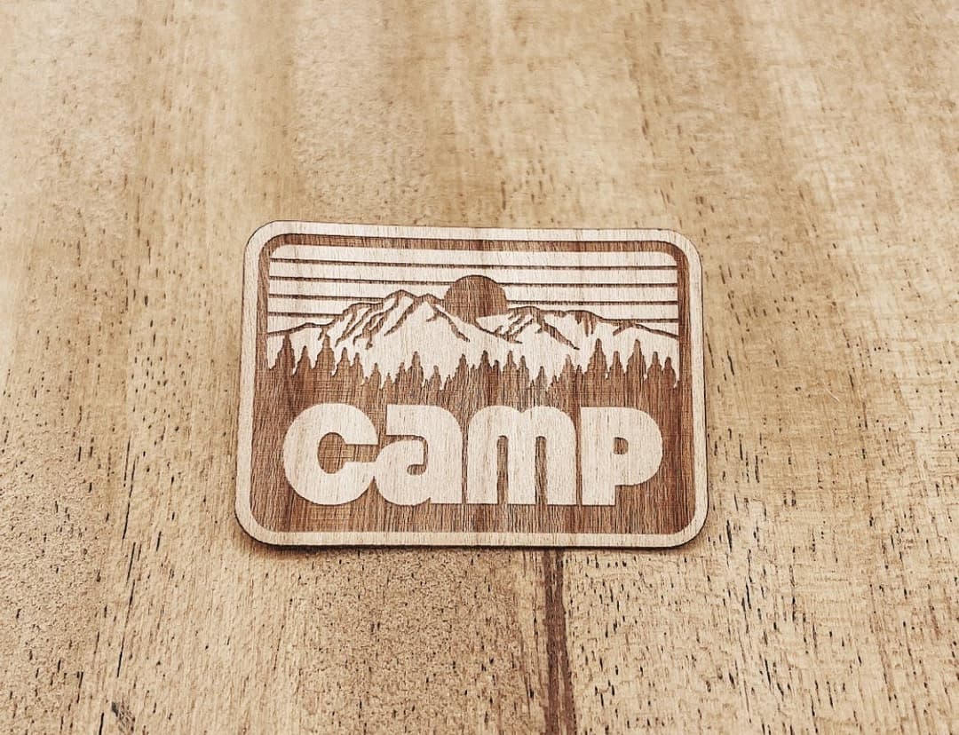 CAMP Wooden Sticker