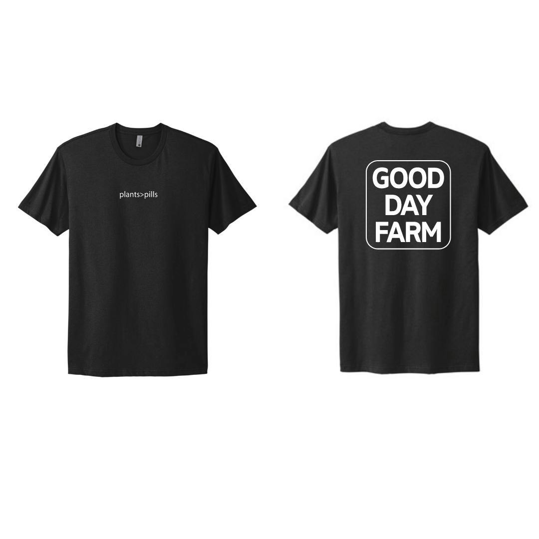 GDF: Apparel | Plants Over Pills T-Shirt | Black | XL