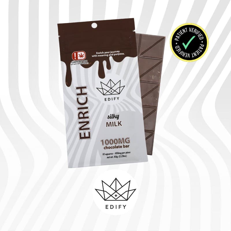 1000mg THC Milk Chocolate Chocolate Bar