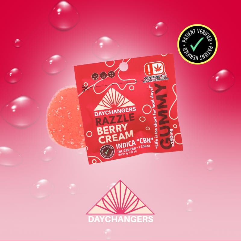 Day Changer -SINGLES- 250mg THC - Razzle Berry and Cream