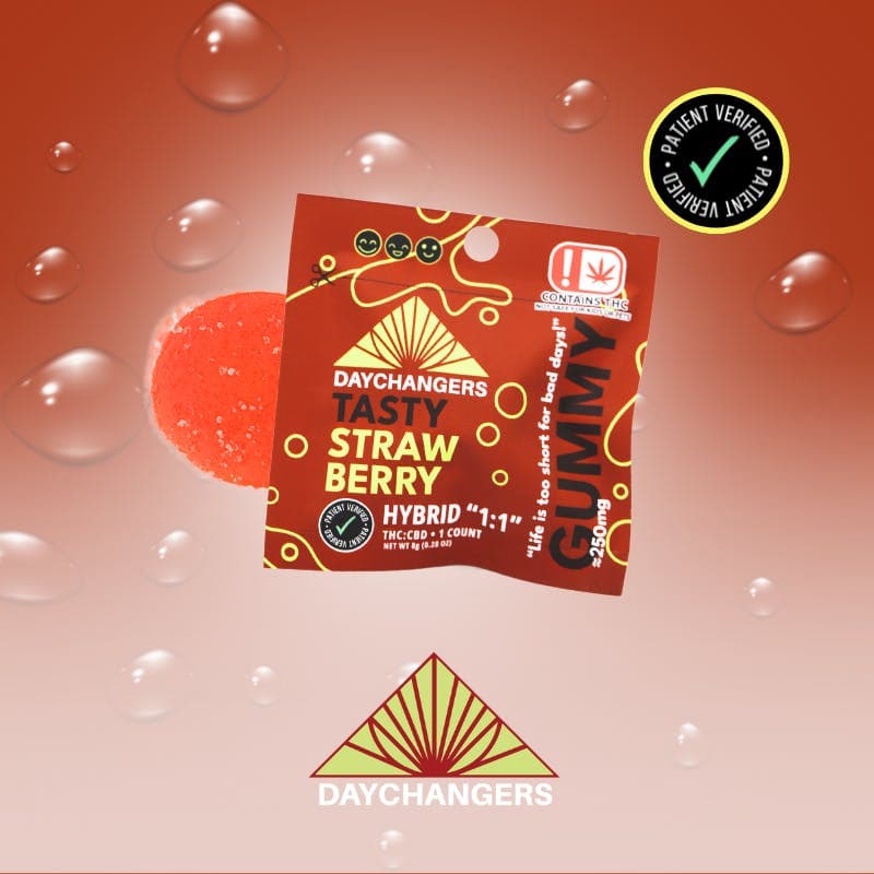 Day Changer - Strawberry -SINGLES- 250mg 1:1 HYBRID THC