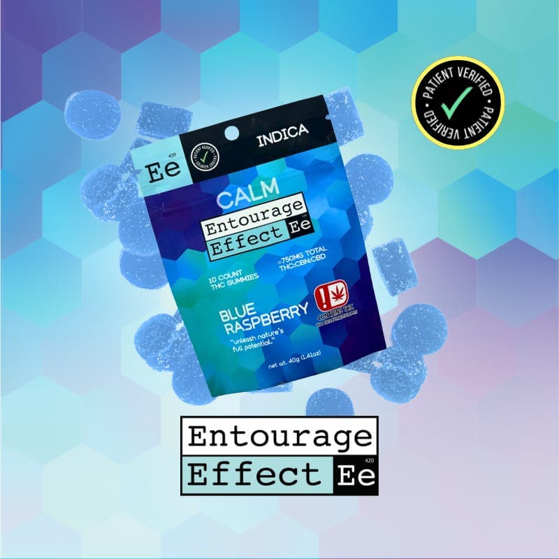 Entourage Effect INDICA Blue Raspberry Gummy 10ct.